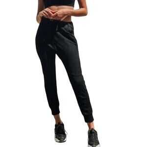 Emma & Sam Black Mesh Overlay Droopy Joggers Small